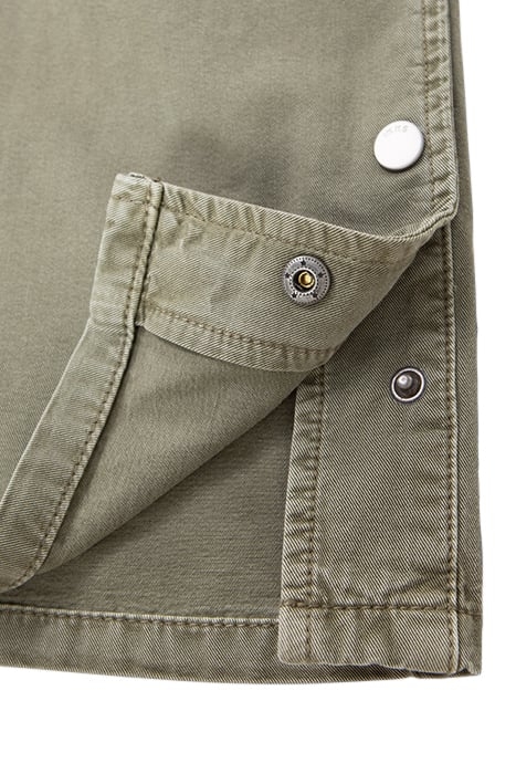 KHAKI STRAIGHT SKIRT WITH SIDE PRESS STUDS 7