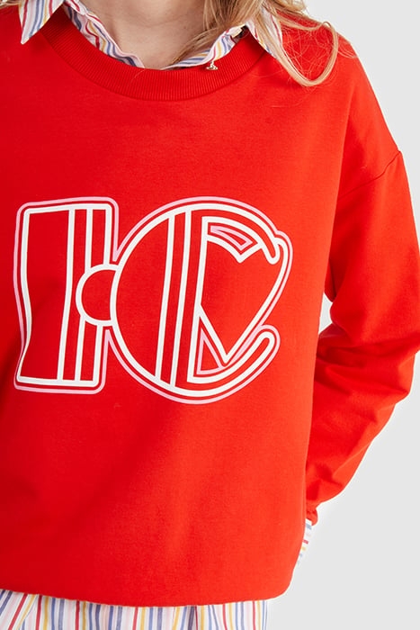 CRIMSON RED SWEATSHIRT WITH XL MONOGRAM 6
