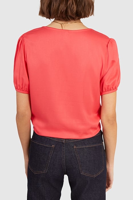CORAL BUTTONED FLOWING TOP 2