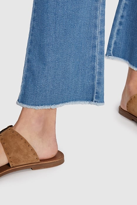 AUTHENTIC FLARED JEANS WITH ETHNIC SCARF 8