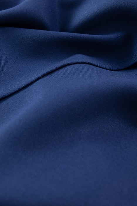 NAVY BUTTONED FLOWING WRAP DRESS 8