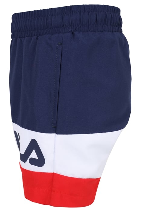 LANGULA BEACH SHORTS BLACK IRIS-BRIGHT WHITE-TRUE RED 3