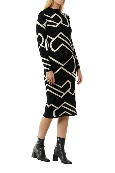 COMMA DRESSES GREY/BLACK 4