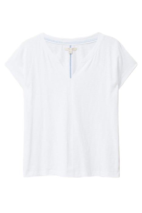 NELLY NOTCH NECK TEE NATURAL WHITE 3