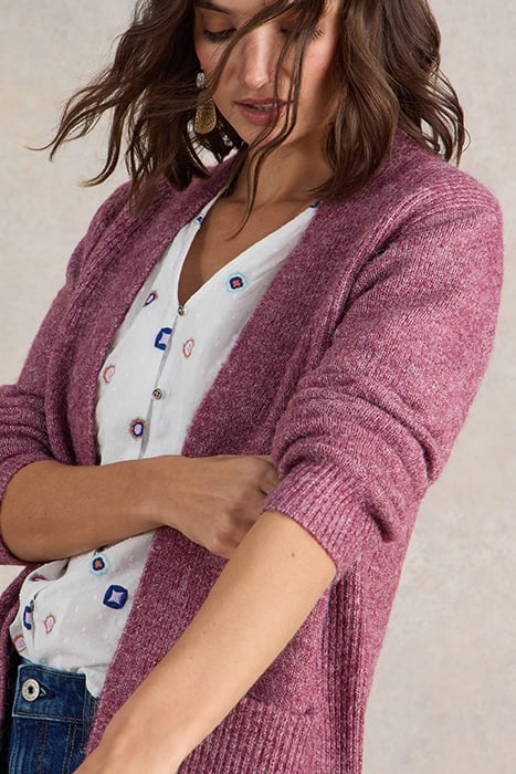 ERIN LONGLINE CARDI DARK PLUM 5