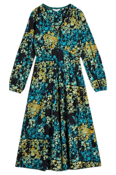 MEGAN JERSEY MIDI DRESS BLACK PRINT 3