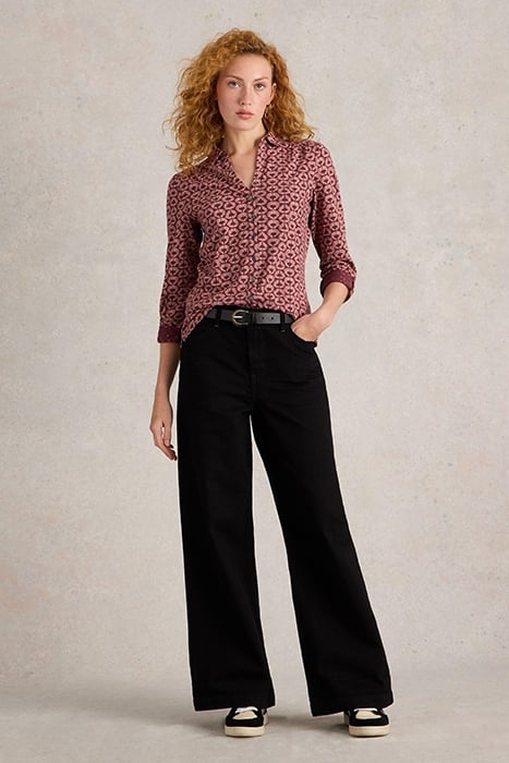 ANNIE JERSEY SHIRT CLARET MULTI 1