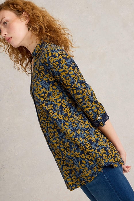 ANNIE LONGLINE SHIRT NAVY PRINT 4