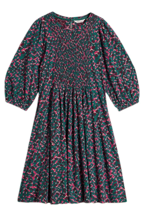 MAEVA JERSEY DRESS TEAL PRINT 2