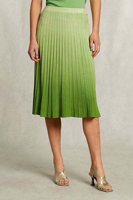 GREEN GRADIENT MIDI SKIRT GREEN 1