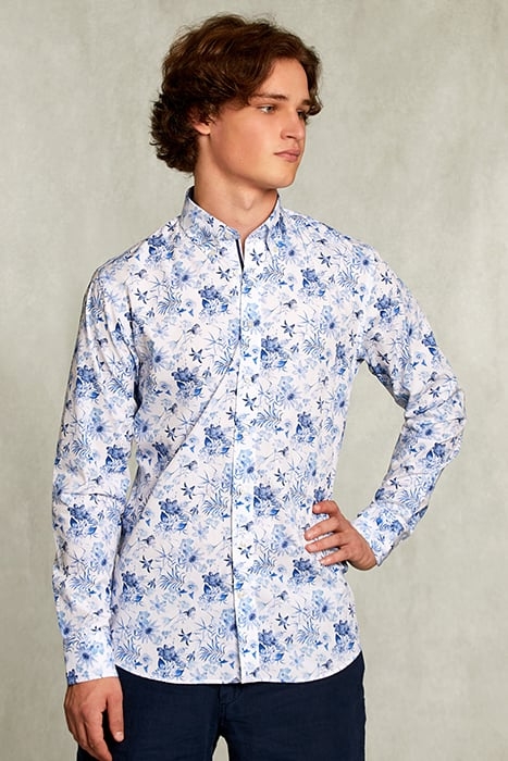 CUSTOM FIT FLORAL SHIRT MULTI WHITE 1