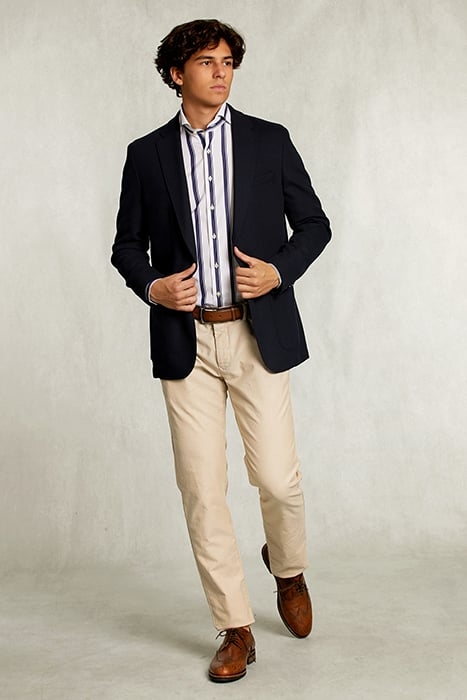 CUSTOM FIT STRIPED SHIRT BLUE/WHITE BLUE 4