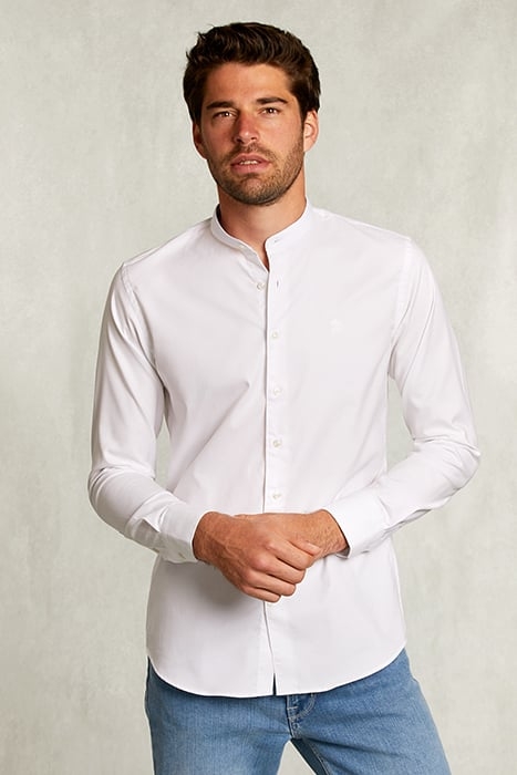 SLIM FIT UNI SHIRT HENLEY COLLAR WHITE WHITE 1