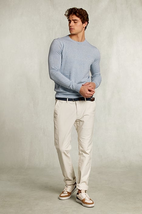 CUSTOM FIT COTTON-LINEN SWEATER VICTORIA BLUE 3