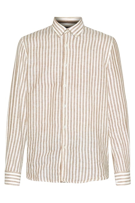 GREGSI LINEN STRIPE BROWN LION 4