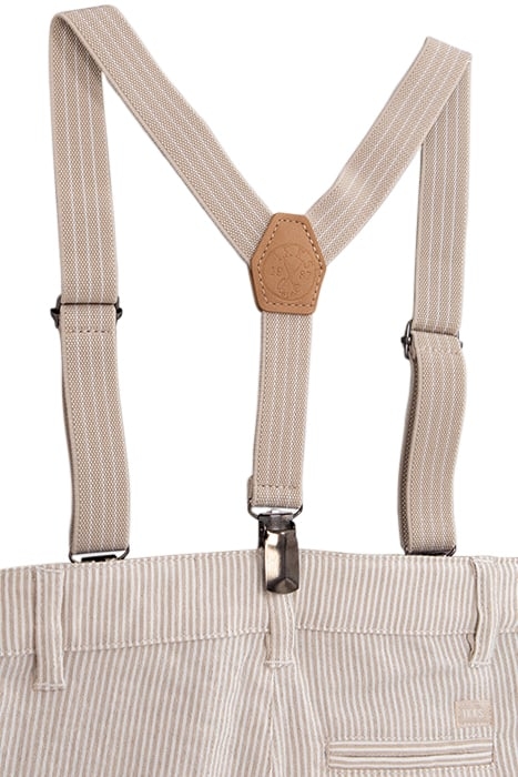 BABY BOYS’ BEIGE STRIPED OCCASIONWEAR TROUSERS WITH STRAPS 5