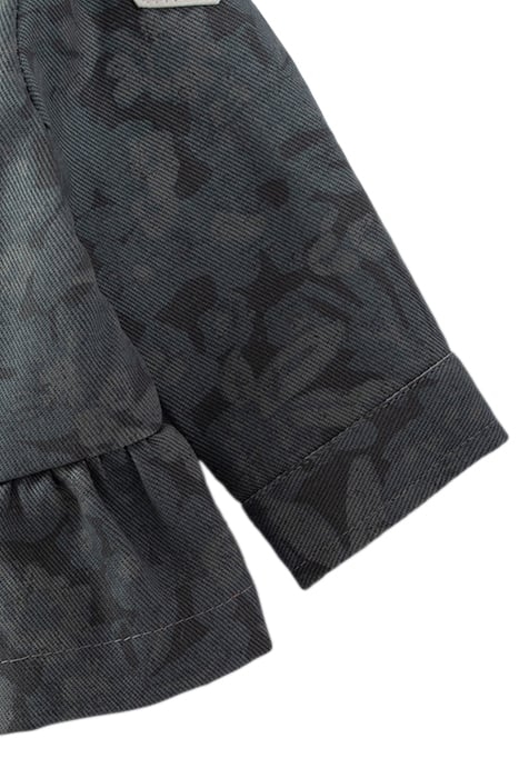 BABY GIRLS’ KHAKI DENIM SAFARI JACKET, XL FLOWERS 5