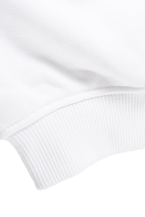 GIRLS' OFF-WHITE SWEATSHIRT WITH SILVER GLITTER SLOGAN 6