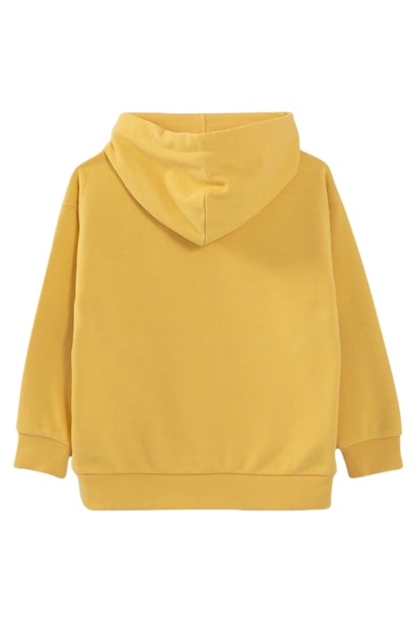BOYS’ YELLOW HOODIE WITH FLOCKED VELVET XL SLOGAN 2