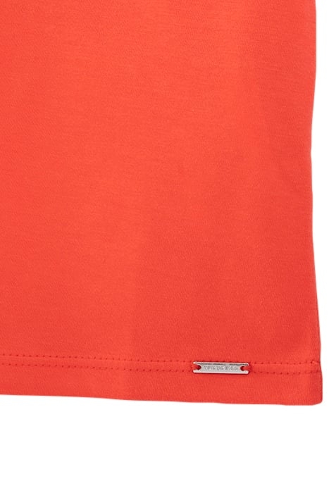 GIRLS’ RED ORGANIC COTTON T-SHIRT WITH EMBROIDERED SLOGAN 4