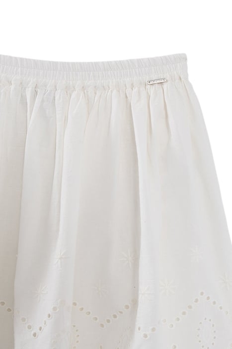 GIRLS’ OFF-WHITE SKIRT WITH EYELET EMBROIDERY 3