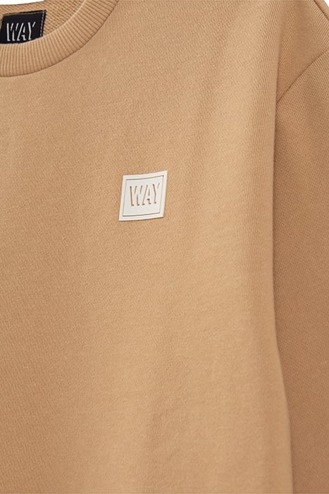 BOYS’ BEIGE SWEATSHIRT WITH EMBOSSED SLOGAN ON BACK 6