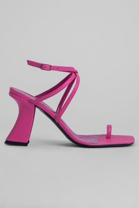 ELSA HOT PINK GRAINED LEATHER PINK 1