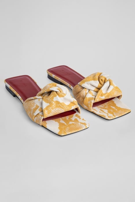 LIMA SAFFRON SNAKE PRINT LEATHER SAFFRON 3