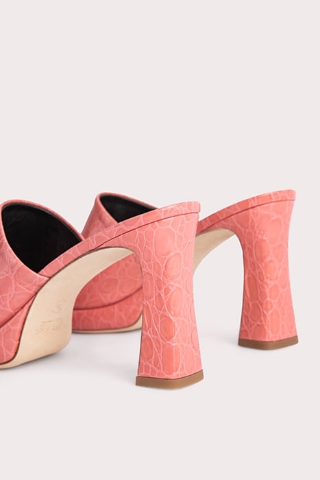 BELIZ SALMON CIRCULAR CROCO EMBOSSED LEATHER SALMON 4