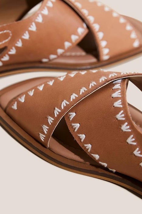 CRAFT LEATHER SANDAL MID TAN 4