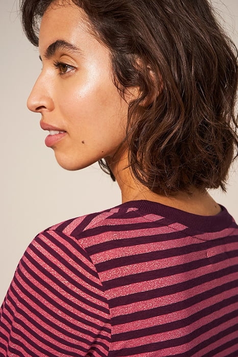 CASSIE SPARKLE TEE PINK MULTI 4