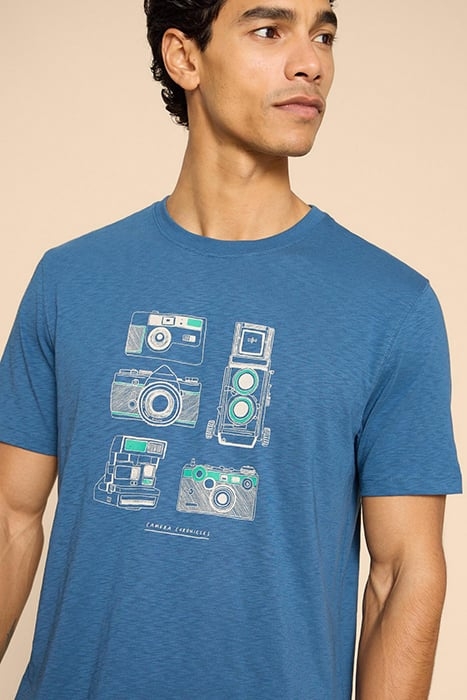 CAMERA CHRONICLES GRAPHIC TEE BLUE PRINT 4
