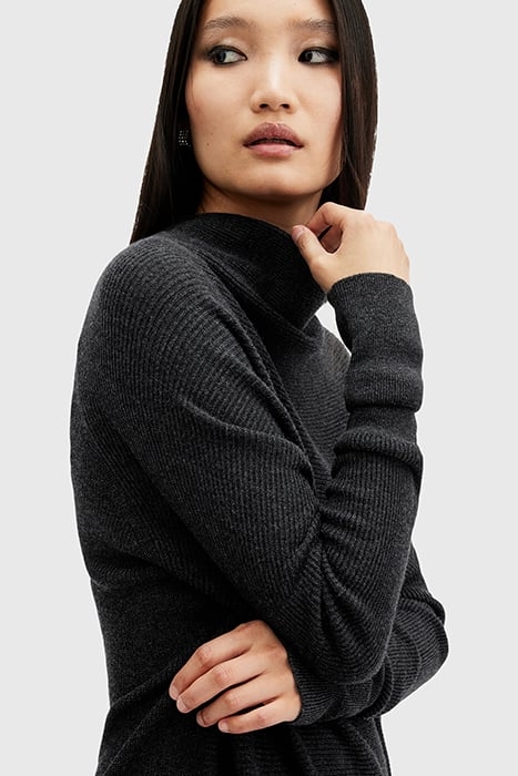 RIDLEY JUMPER DRESS CINDER BLACK MARL 7