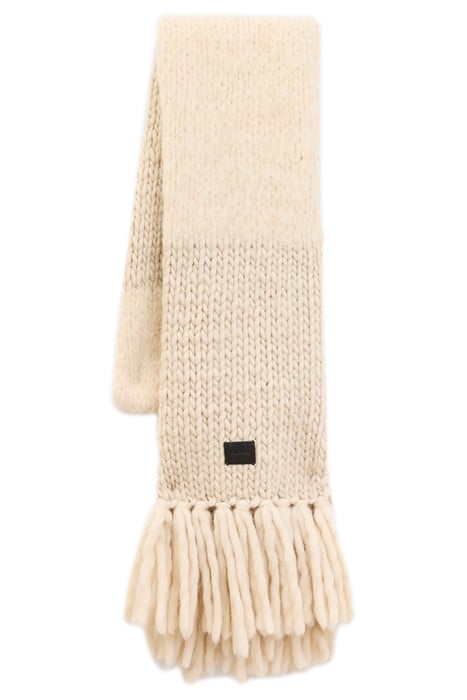 AMBER MIX SCARF ECRU WHITE 2