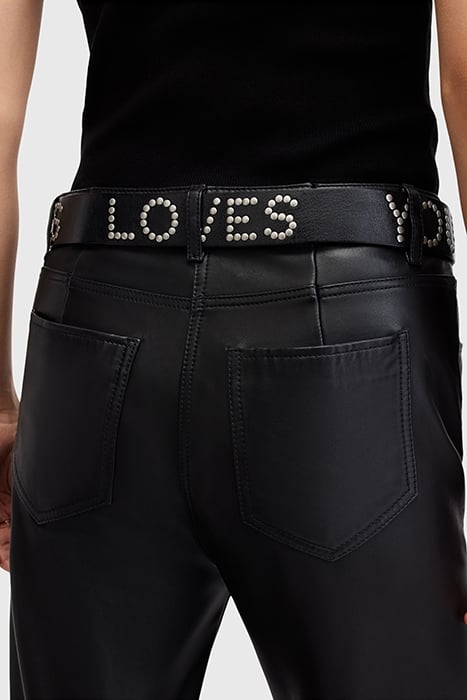 JESUS LOVES BELT BLACK/ANTQ NICKEL 3