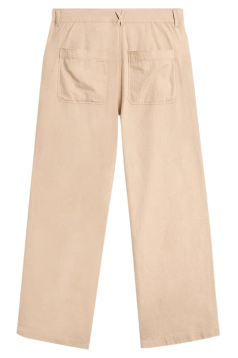 HARPER LINEN BLEND CULOTTE DARK NATURAL 2