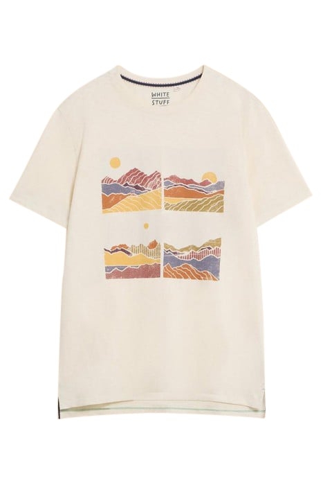 MOUNTAINS GRAPHIC TEE NATURAL WHITE 1