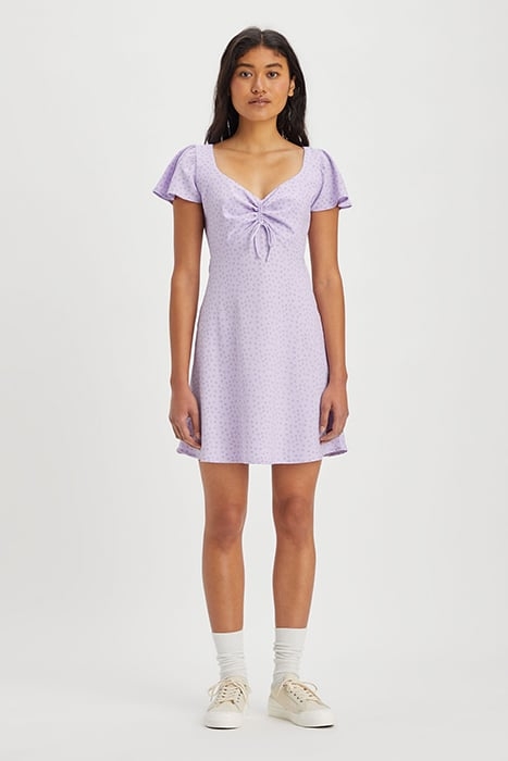 SKYLAR FLUTTER SLV DRESS JANE FLORAL PUR 1