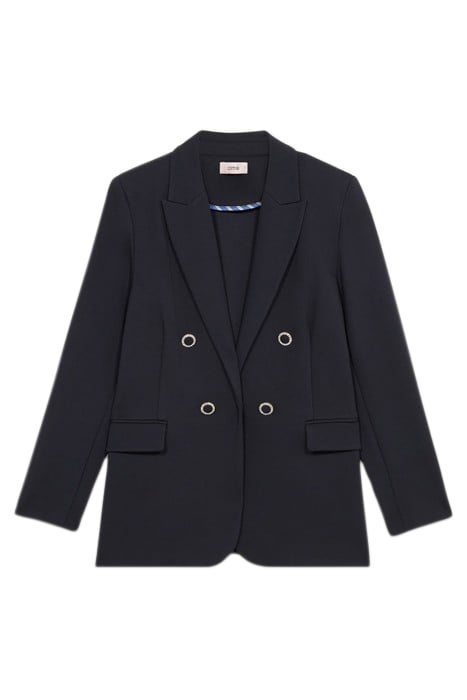 MILANO-STITCH BLAZER WITH JEWEL BUTTONS BLUE 4