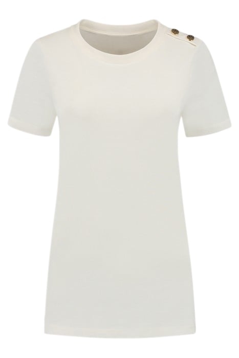 BUTTON T-SHIRT CREAM 1