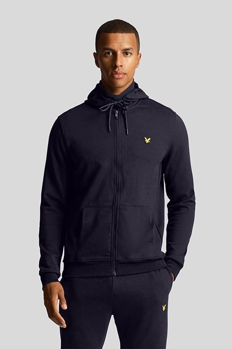 FULL ZIP FLY FLEECE HOODIE DARK NAVY 1