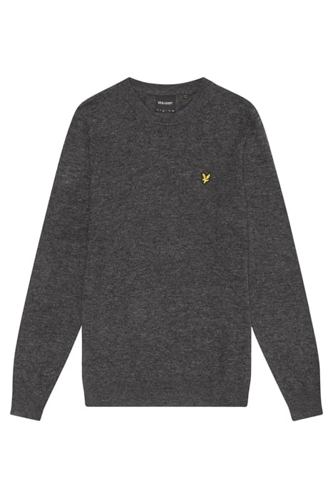 LAMBSWOOL BLEND CREW NECK JUMPER GUNMETAL MARL 4