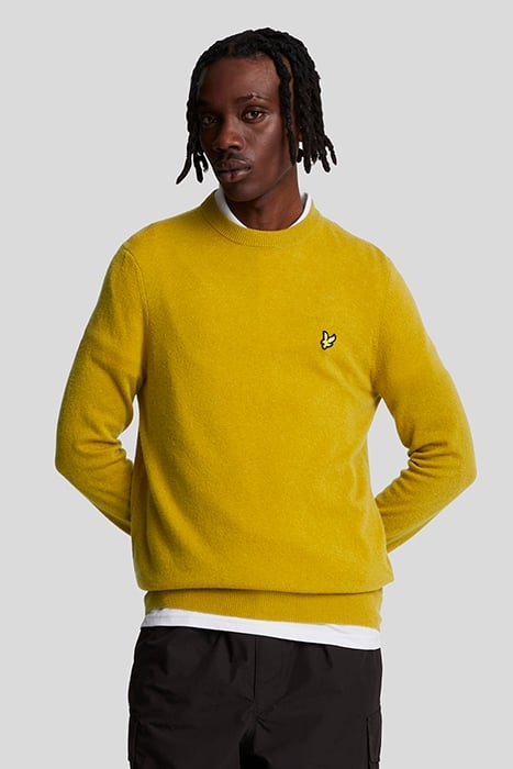 LAMBSWOOL BLEND CREW NECK JUMPER ELLANESS GOLD MARL 1