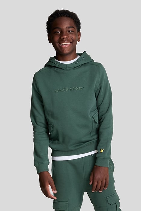 CARGO POCKET HOODIE ARGYLE TEAL 1