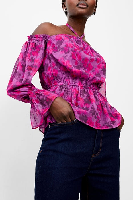 ARLA HALLIE CRINKLE BLOUSE MEADOW MAUVE 3