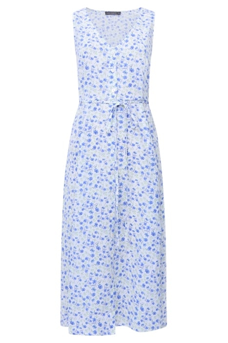 CAMILLE V-NECK SLEEVELESS DRESS SUMMER WHITE 1