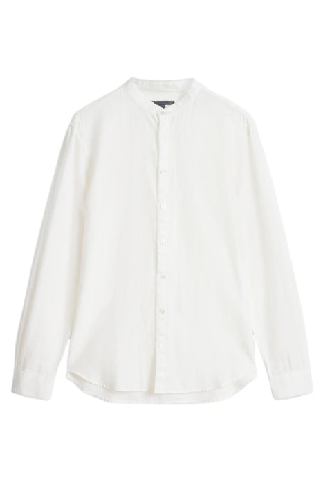 SLIM FIT BAND COLLAR WHITE 2