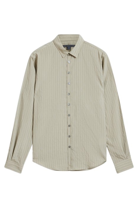 MULTI BUTTON SLIM FIT SHIRT TWINE BROWN 2