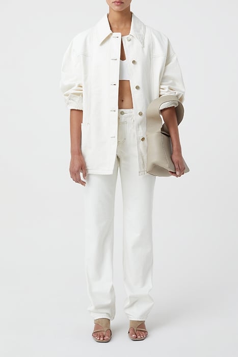 JACKET WITH SEAMING DETAILS JACKETS & COATS CREME 2