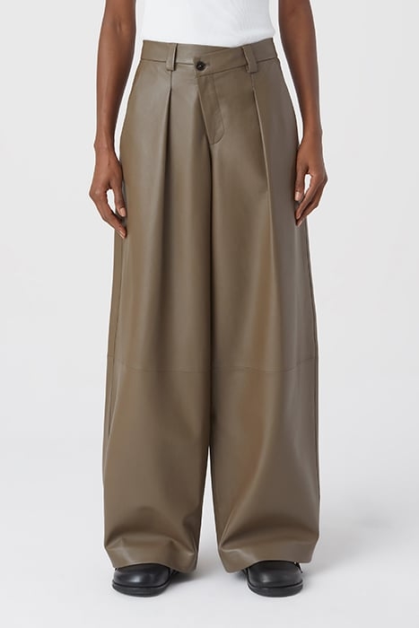 HELSTON LEATHER PANTS OLD PINE 1